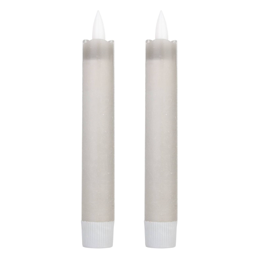 Eglo 422223 - ZESTAW 2x Świeca LED ANTANABE LED/1xAAA 15 cm szary