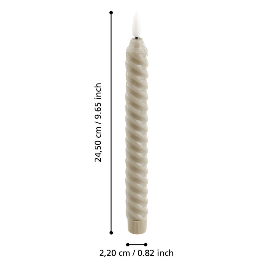Eglo - ZESTAW 2x Świeca LED LED/1xAAA 24,5 cm beżowy