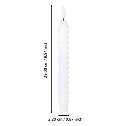 Eglo - ZESTAW 2x Świeca LED LED/1xAAA 25 cm biały