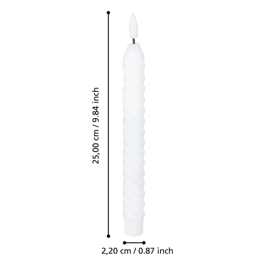 Eglo - ZESTAW 2x Świeca LED LED/1xAAA 25 cm biały