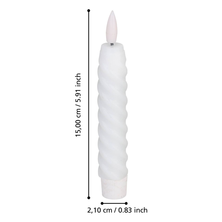 Eglo - ZESTAW 2x Świeca LED LED/1xAAA 15 cm biały