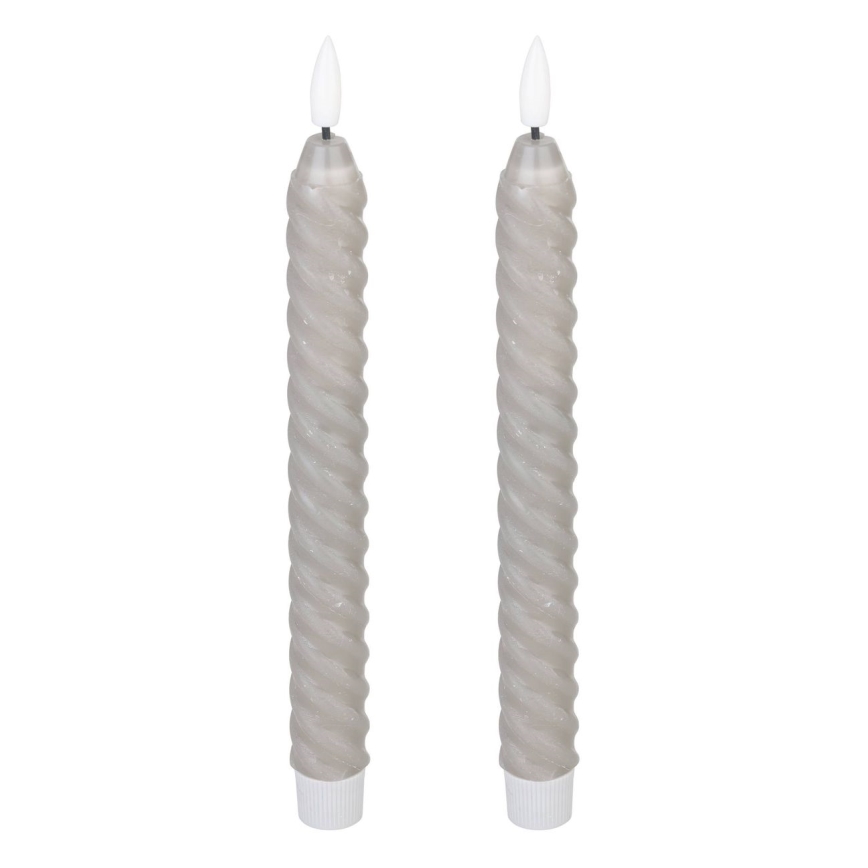 Eglo - ZESTAW 2x Świeca LED LED/1xAAA 25 cm szary