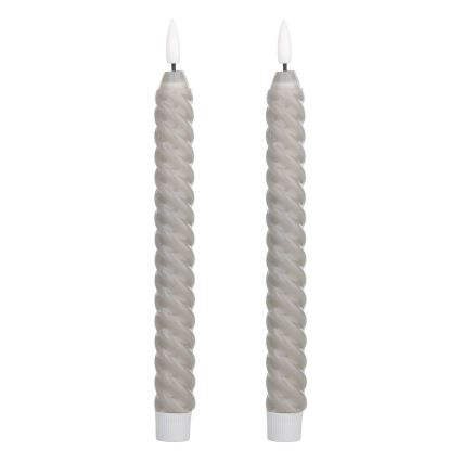 Eglo - ZESTAW 2x Świeca LED LED/1xAAA 25 cm szary