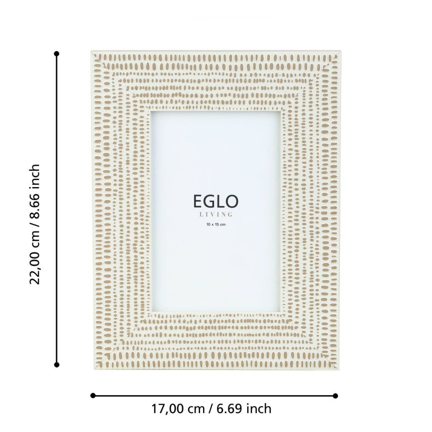 Eglo - Ramka na zdjęcia 10x15 cm kremowy