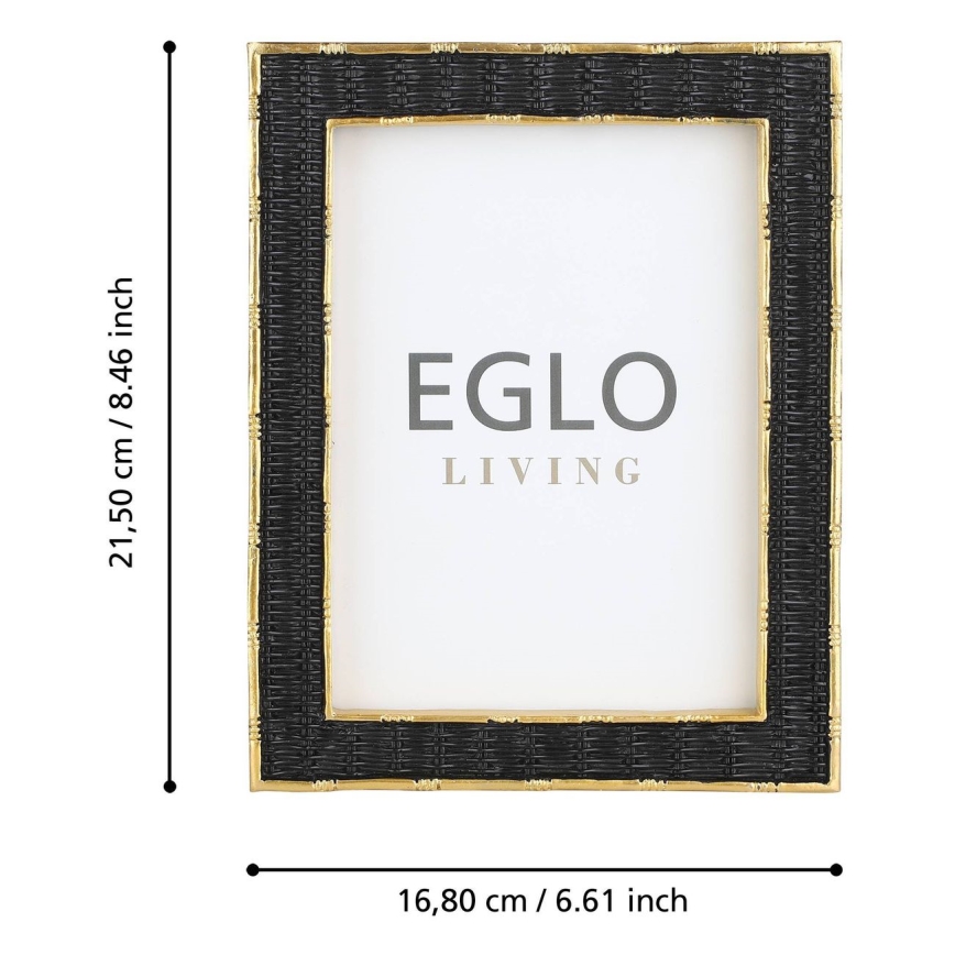 Eglo - Ramka na zdjęcia 13x18 cm czarny/złoty