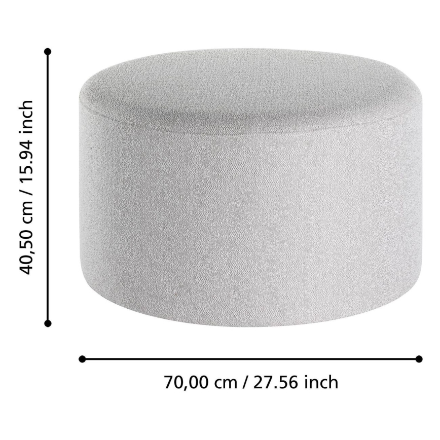 Eglo - ZESTAW 2x Taboret śr. 45,5/70 cm szary