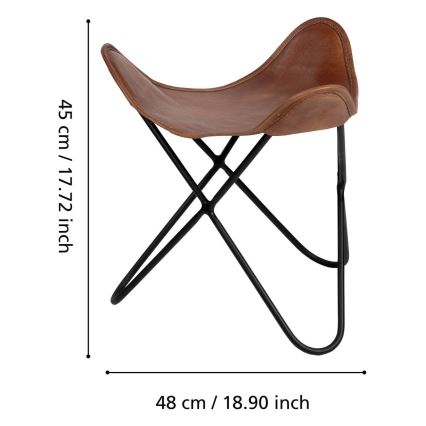 Eglo 424759 - Stołek YAMATSURI 45x48 cm brązowy