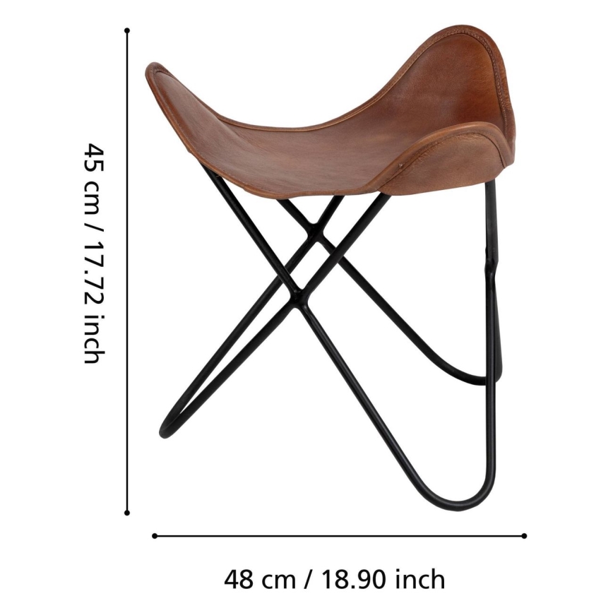 Eglo 424759 - Stołek YAMATSURI 45x48 cm brązowy