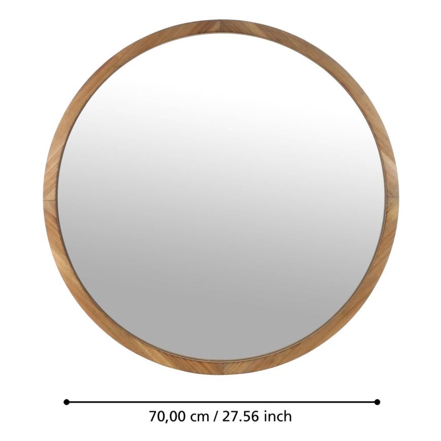 Eglo - Lustro ścienne śr. 70 cm brązowy