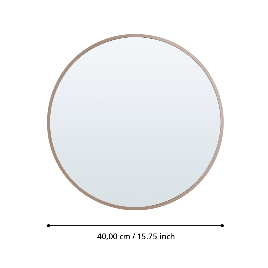 Eglo 425058 - Lustro ścienne BANI Ø 40 cm, beżowe