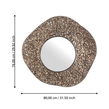 Eglo 425073 - Lustro ścienne TOAMASINA 76x80 cm brązowe