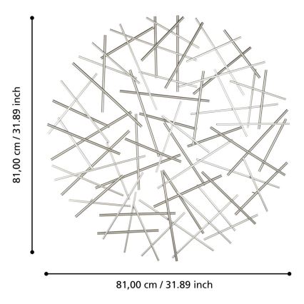 Eglo -  Dekoracja ścienna śr. 81 cm matowy chrom