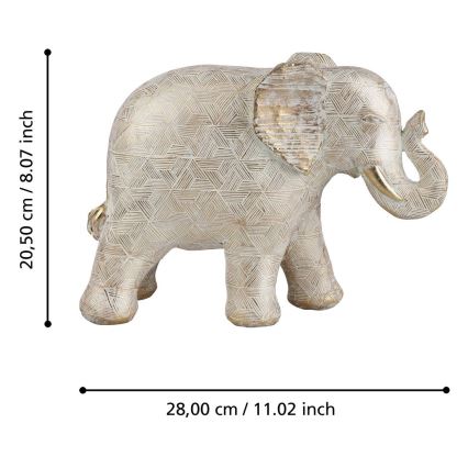 Eglo - Dekoracja 20,5x28 cm słoń/żywica