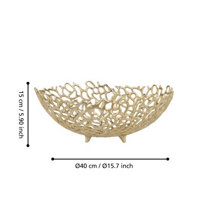 Eglo 427496 - Dekoracyjna misa KIMITSU, śr. 40 cm, złota