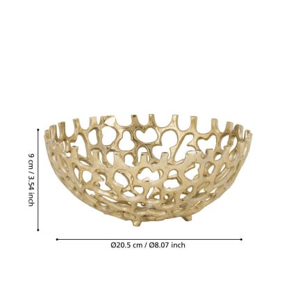 Eglo - Dekoracyjna taca śr. 20,5 cm złoty