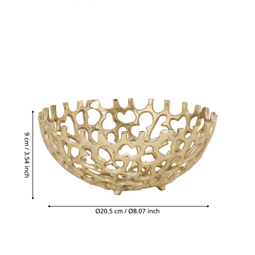 Eglo - Dekoracyjna taca śr. 20,5 cm złoty