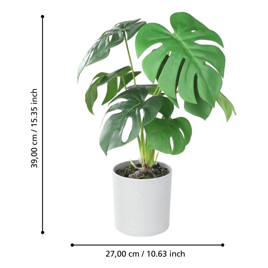 Eglo - Sztuczna roślina w doniczce 42x30 cm monstera