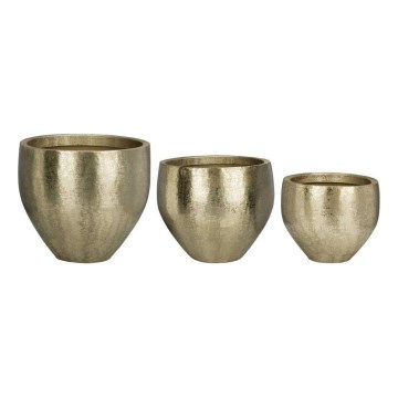 Eglo 428094 - ZESTAW 3x metalowych wazonów OKAYAMA 92x86 cm, złote