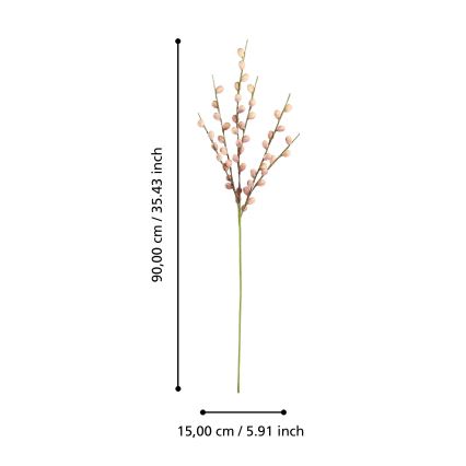 Eglo - Sztuczny kwiat 90 cm różowy