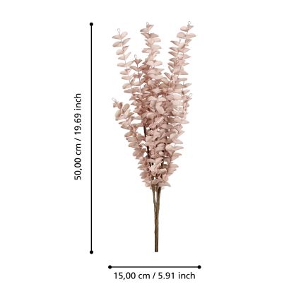Eglo - Sztuczny kwiat 50 cm różowy