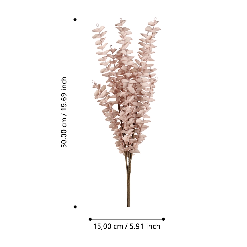 Eglo - Sztuczny kwiat 50 cm różowy