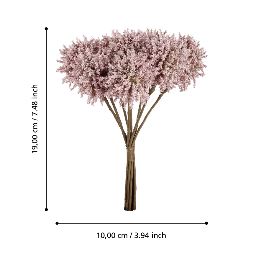 Eglo - Sztuczny kwiat 19 cm różowy