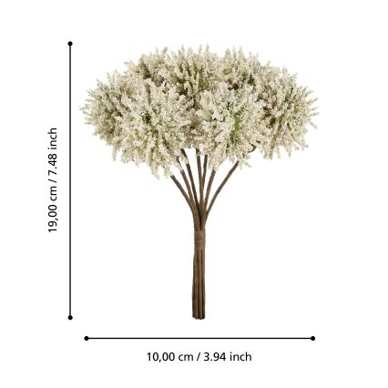 Eglo - Sztuczny kwiat 19 cm żółty