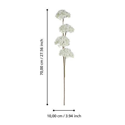 Eglo - Sztuczny kwiat 70 cm biały