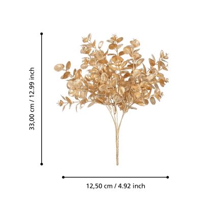 Eglo - Sztuczny kwiat 33 cm złoty