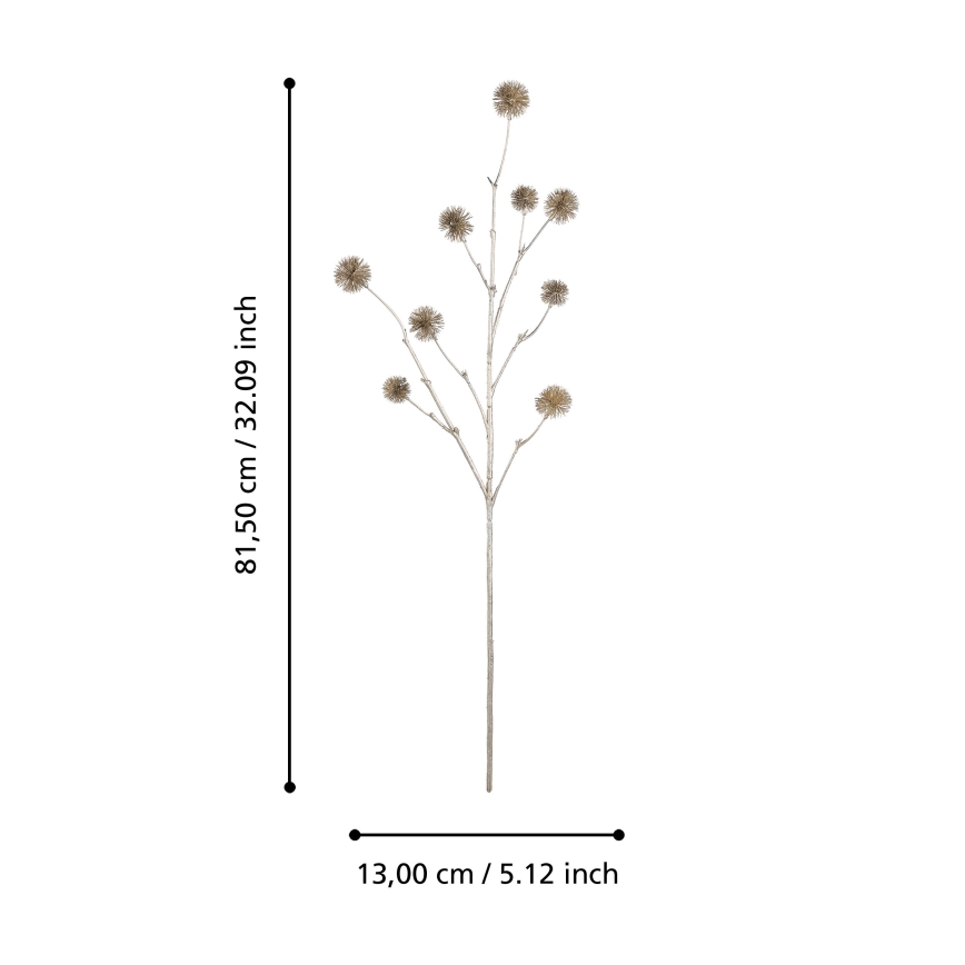 Eglo - Sztuczny kwiat 81,5 cm złoty