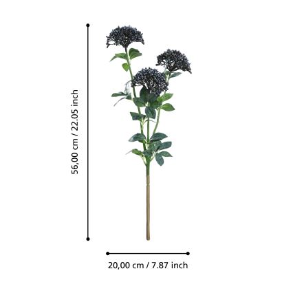 Eglo - Sztuczny kwiat 56 cm niebieski/zielony