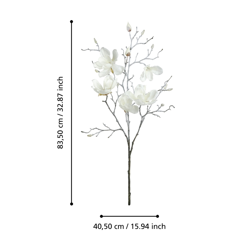 Eglo - Sztuczny kwiat 83,5 cm biały