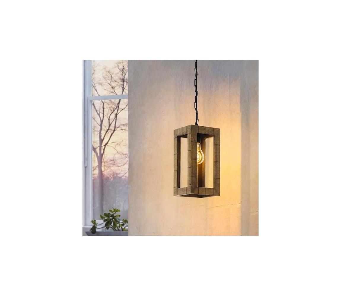 Eglo 43105 - Żyrandol na łańcuchu TAKHIRA 1xE27/60W/230V klon