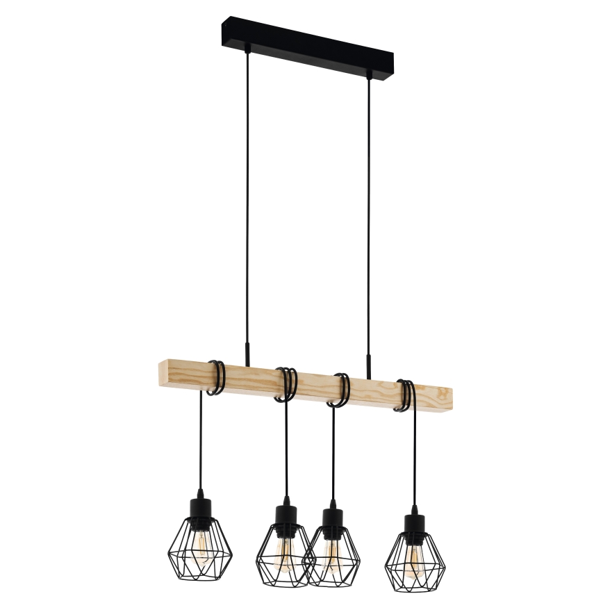 Eglo - Żyrandol na lince TOWNSHEND 4xE27/60W/230V basket