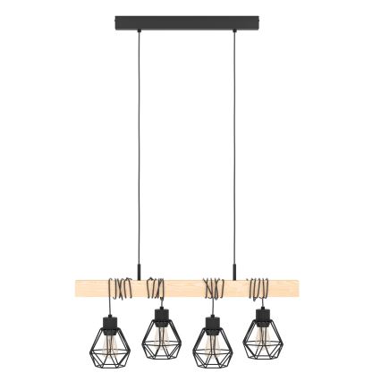 Eglo - Żyrandol na lince TOWNSHEND 4xE27/60W/230V basket