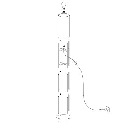 Eglo - Lampa podłogowa 1xE27/60W/230V