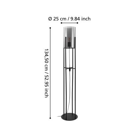 Eglo - Lampa podłogowa 1xE27/60W/230V