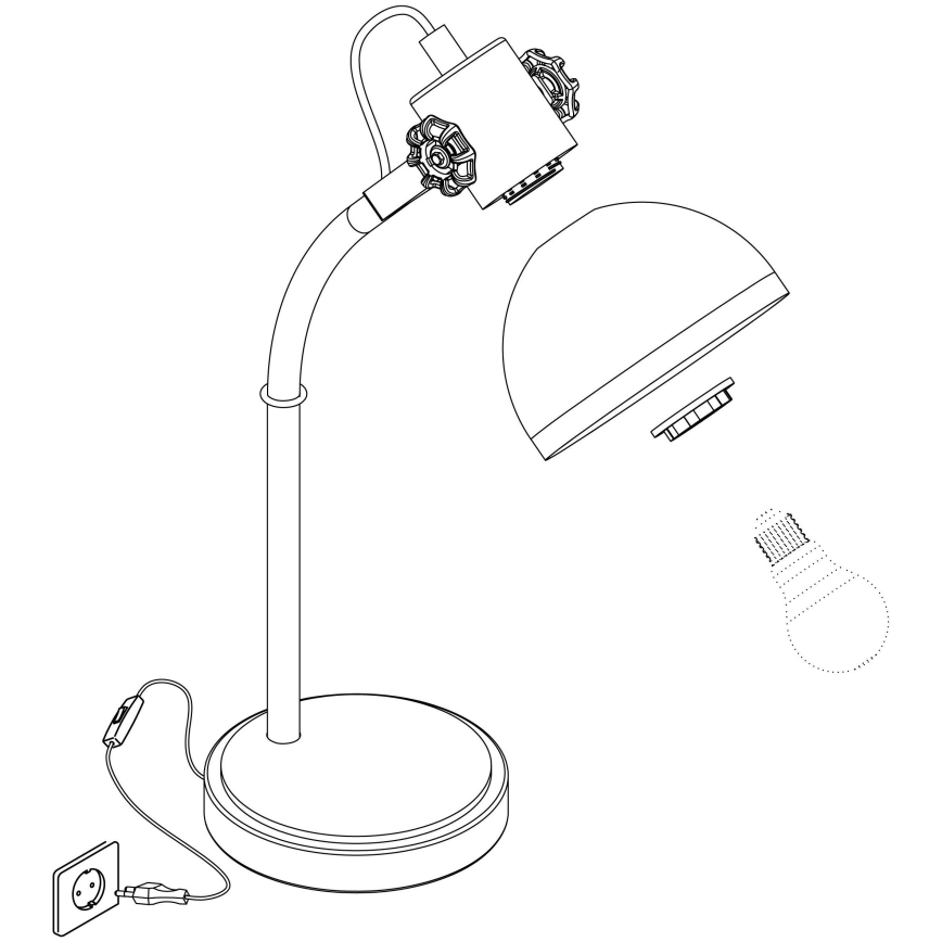 Eglo 43165 - Lampa stołowa LUBENHAM 1xE27/28W/230V