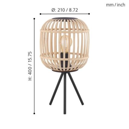 Eglo - Lampa stołowa 1xE27/28W/230V