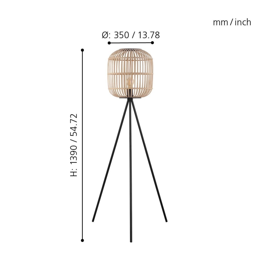 Eglo - Lampa podłogowa 1xE27/28W/230V