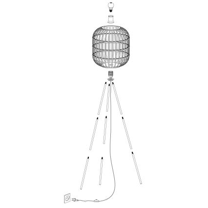 Eglo - Lampa podłogowa 1xE27/28W/230V