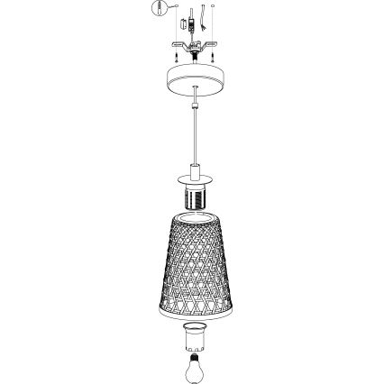 Eglo - Żyrandol na lince 1xE27/40W/230V śr. 180mm