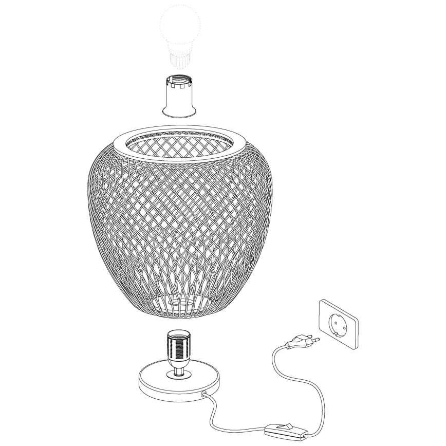 Eglo - Lampa stołowa 1xE27/40W/230V