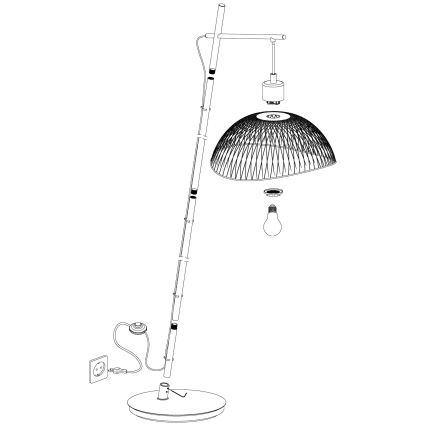 Eglo - Lampa podłogowa 1xE27/60W/230V