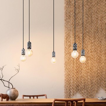 Eglo 43314 - Żyrandol na przewodzie COULSDON 5xE27/10W/230V