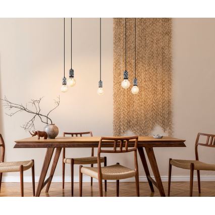 Eglo 43314 - Żyrandol na przewodzie COULSDON 5xE27/10W/230V