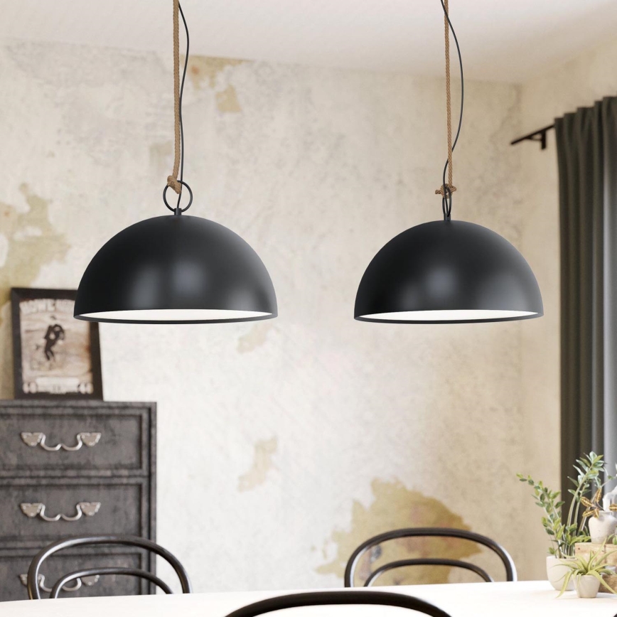 Eglo 43397 - Lampa wisząca na lince HODSOLL 2xE27/40W/230V