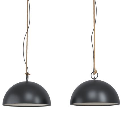 Eglo 43397 - Lampa wisząca na lince HODSOLL 2xE27/40W/230V