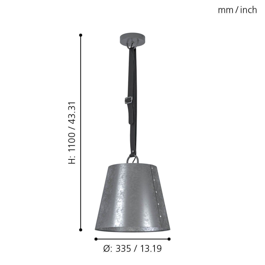 Eglo - Żyrandol na lince 1xE27/60W/230V