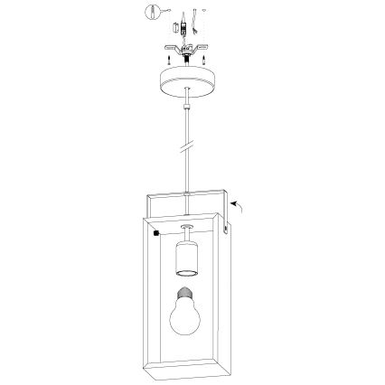Eglo - Żyrandol na lince 1xE27/40W/230V